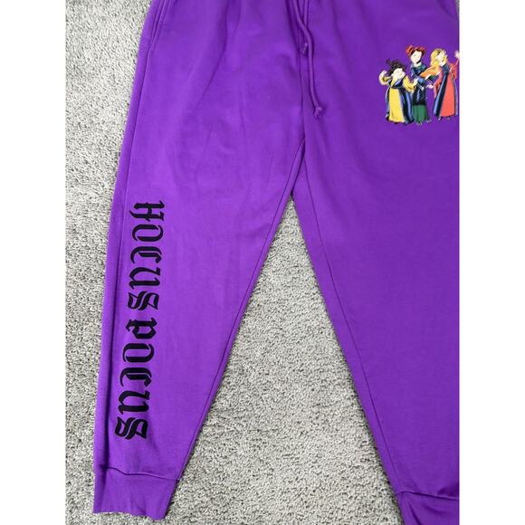 Disney Hocus Pocus Pants Womens 3XL Purple Joggers Sweatpants Sanderson Sisters - Picture 3 of 13